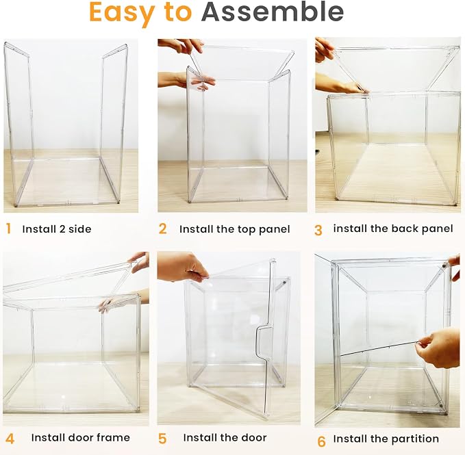 Bread Box,Large Bread Boxs for Kitchen Countertop - 4 Layers Adjustable Bread Storage Container,Clear Boxes for Kitchen Counter, Breads Box Airtight,Bread Holder,Perfect for Bagel Muffins-3Pcs