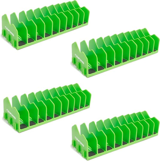 Cenfoge Plier Organizer, Plier Rack, Plier Holder and Cutter Organizer with Non-Slip Rubber Base, PlierOrganizer for Tool Box Drawer, 40 Slots, Tool Storage, Plier Rack (4 PC-Green)