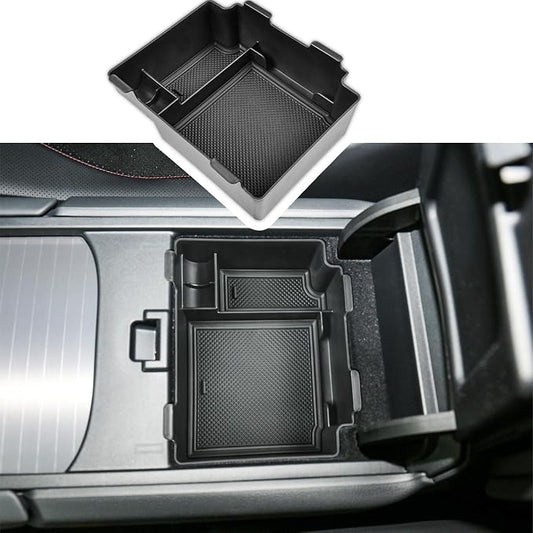 EDBETOS Center Console Organizer Tray Compatible with 2019-2023 2024 Acura RDX Accessories Rdx Armrest Box Insert Tray Interior Secondary Armrest Storage Box, ABS Black Trim