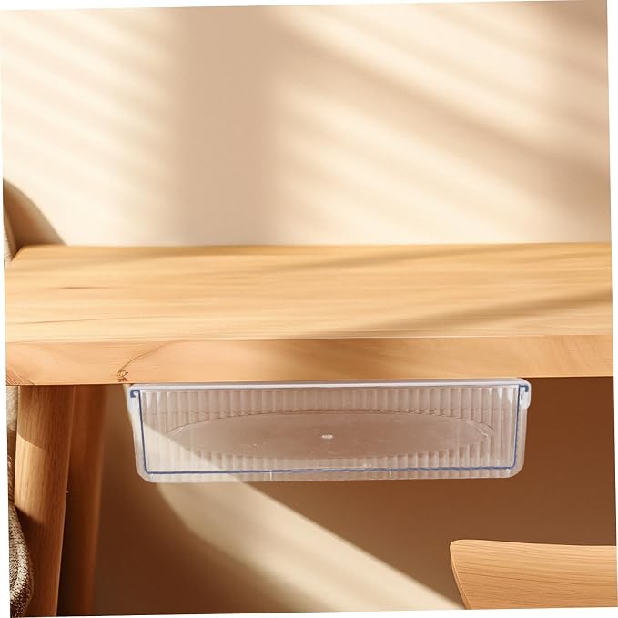 Uonlytech Desk Drawer Organizer Box Hidden Storage Solution for Office Supplies No Drill Pull-Out Design for Home and Office Use