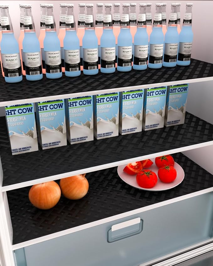 Shelf and Drawer Liner for Kitchen Cabinet, Non-Adhesive 18in x 240in Waterproof Contact Paper Refrigerator Liners Thickened Durable EVA Material Non Slip Mat for Dresser Cupboard Pantry Protector