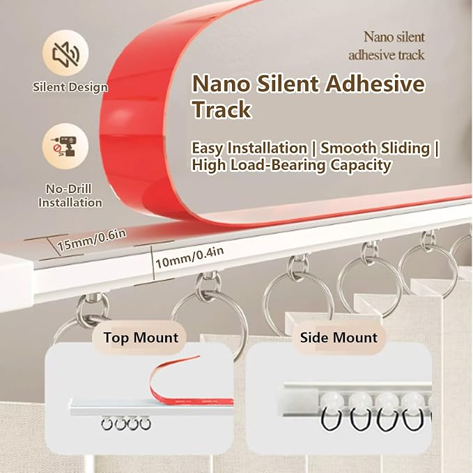 Magnetic Cabinet Shelf Clips, No-Drill Self-Adhesive Track for Closets, RV, Laundry Room & Under Sink, Foldable Blackout Design, Space-Saving Storage Solution