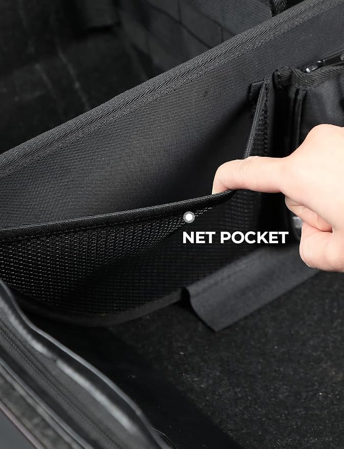 KEMIMOTO Organizer for Tour Pack Storage bag with Mesh Pocket and Dividers Compatible With Touring CVO Road Glide Ultra Limited Tri Glide 2014-2025