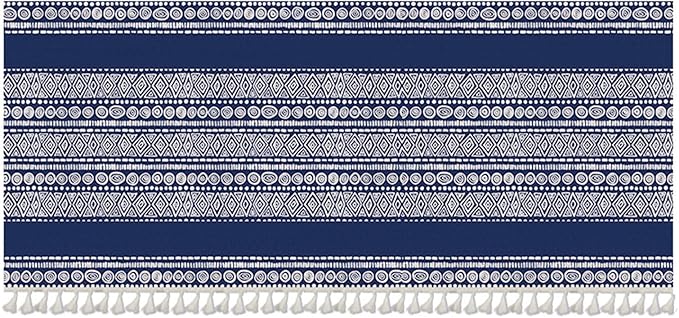 Kitchen Curtain Under The Sink Privacy Dust Proof Cabinet Curtains Short Curtains for Kitchen Waredore Laundry Room Navy Blue, 35.4" W x 23.6" L (Pack of 1)
