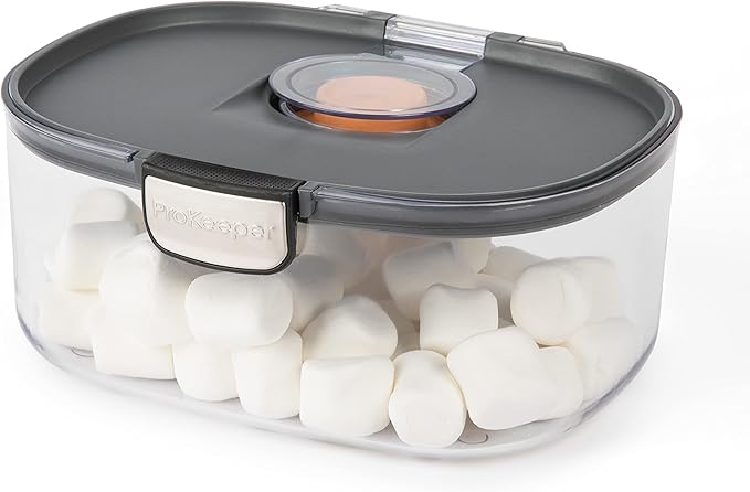 Progressive ProKeeper International Airtight Food Storage Container with Terracotta Disk for Freshness, Stackable & Dishwasher Safe, Ideal for Cookies, Baked Goods, & More 3 Quart, 3-Piece