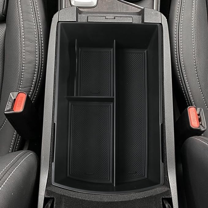 SHAOHAO for 2025 2026 Subaru Ascent Center Console Organizer for 2019-2026 Subaru Ascent Accessories Base/Premium/Onyx Edition/Limited/Onyx Edition Limited/Touring Double Space Armrest Insert Tray