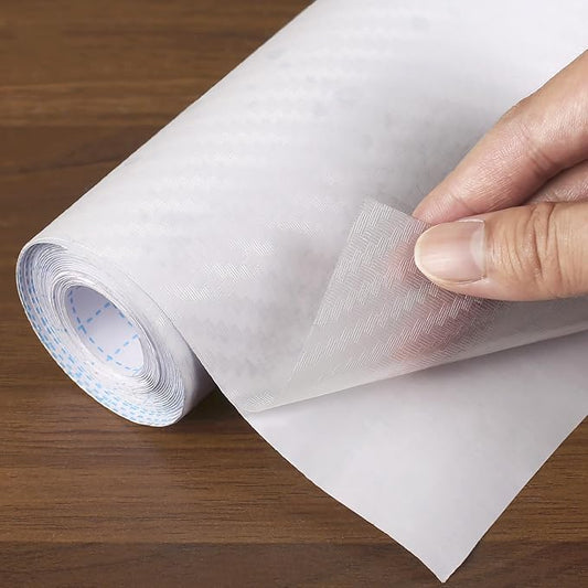 Self-Adhesive Shelf Liner Kitchen Liner, Waterproof Backed Paper Easy Peel and Stick Contact Liner Without Residue for Decor Your Desk Surface, Kitchen Countertops (Clear, 35.4 x 118.1 inches)