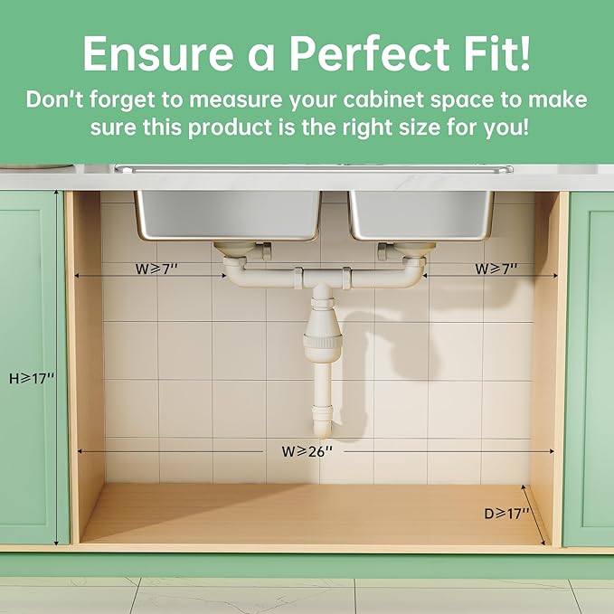 Under Sink Organizer, Black, 3-Tier | 1 Pack