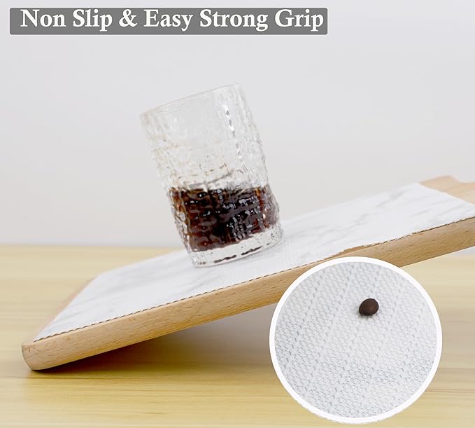 Shelf Liners for Kitchen Cabinets Non Adhesive 10 Inch Wide X 20 Ft Strong Grip Cabinet Drawer Liner Non Slip Waterproof Marble Printed Mat for Shelves Cupboard Closet Fridge Bathroom Drawer Mat