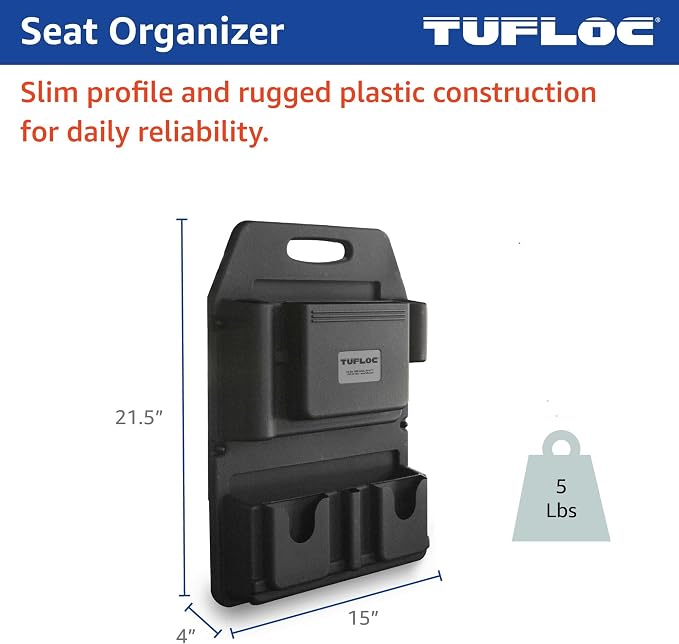 Front Seat Organizer for Police and Law Enforcement Vehicles - Keeps Gear Secure and Readily Accessible, Neater than a Patrol Bag, Low Profile, Stays Out of the Way, Adjusts to Any Passenger Seat