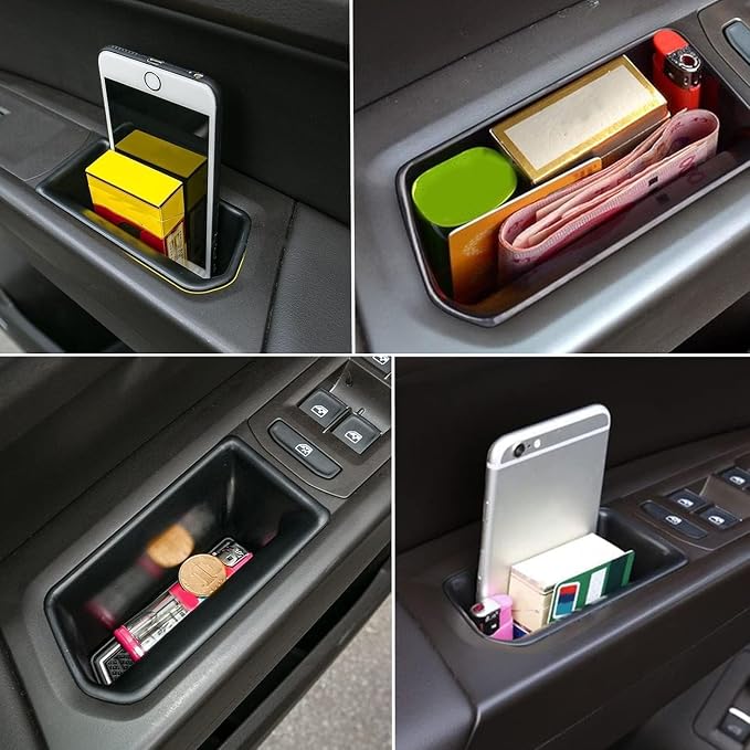 Compatible with VW Atlas and Cross Sport 2018 2019 2020 2021 2022 2023 Accessories Door Grab Handle Storage Box Organizer Tray (Not fit for 2024)