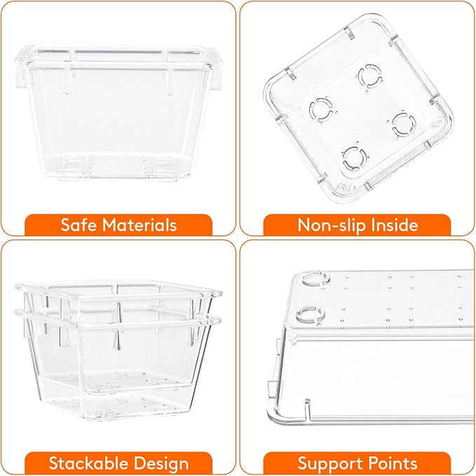 Lifewit 25 PCS Drawer Organizer Set Clear Plastic Desk Drawer Dividers Trays Dresser Storage Bins Separation Box for Makeup, Jewelries and Gadgets, Bedroom, Bathroom, Office