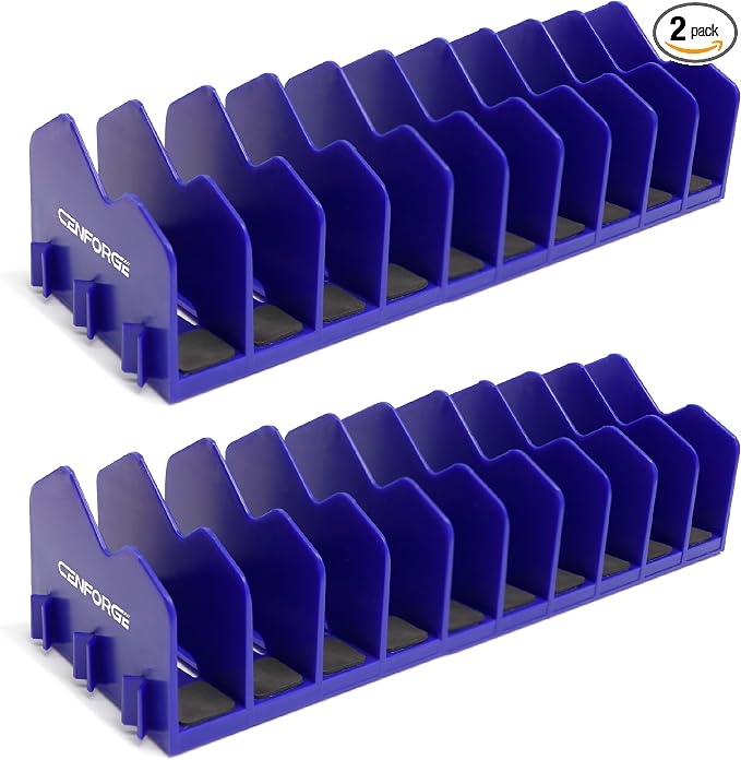 Cenfoge Plier Organizer, Plier Rack, Plier Holder and Cutter Organizer with Non-Slip Rubber Base, PlierOrganizer for Tool Box Drawer, 20 Slots, Tool Storage, Plier Rack (2 PC-Blue)