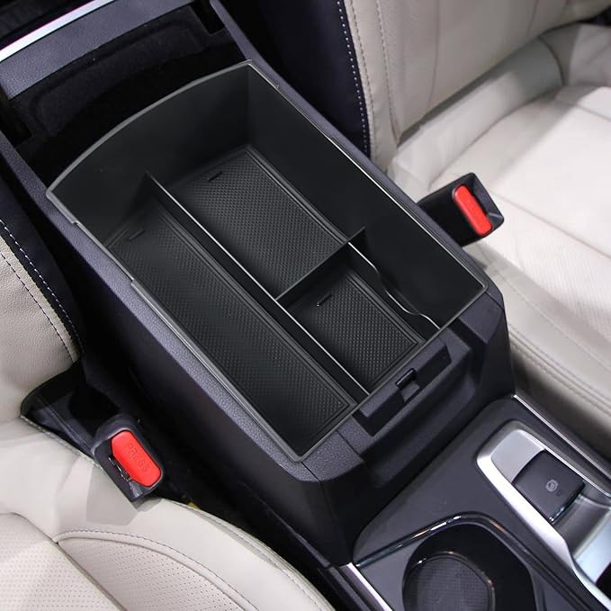 SHAOHAO for 2025 2026 Subaru Ascent Center Console Organizer for 2019-2026 Subaru Ascent Accessories Base/Premium/Onyx Edition/Limited/Onyx Edition Limited/Touring Double Space Armrest Insert Tray