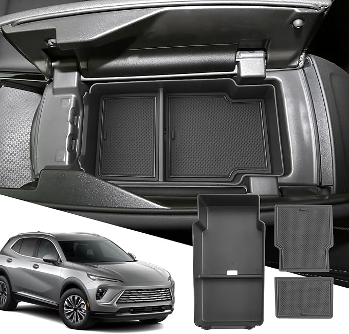SXCY for 2024 2025 2026 Buick Envision Center Console Organizer for 2024 2025 2026 Buick Envision Accessories Console Tray for 2024 2025 2026 Envision Armrest Storage Console Organizer (Black)