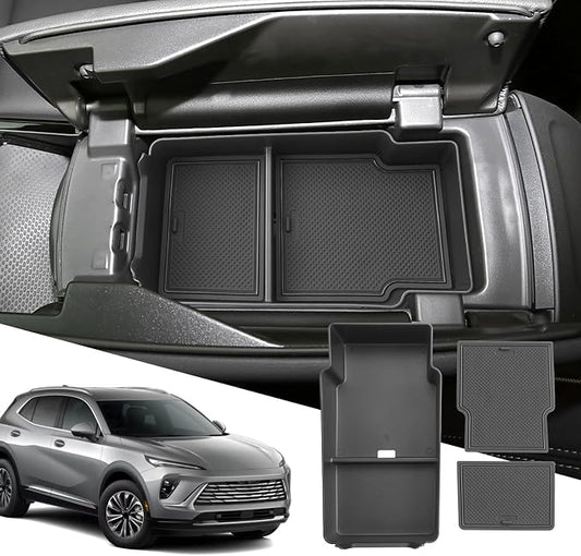 SXCY for 2024 2025 2026 Buick Envision Center Console Organizer for 2024 2025 2026 Buick Envision Accessories Console Tray for 2024 2025 2026 Envision Armrest Storage Console Organizer (Black)