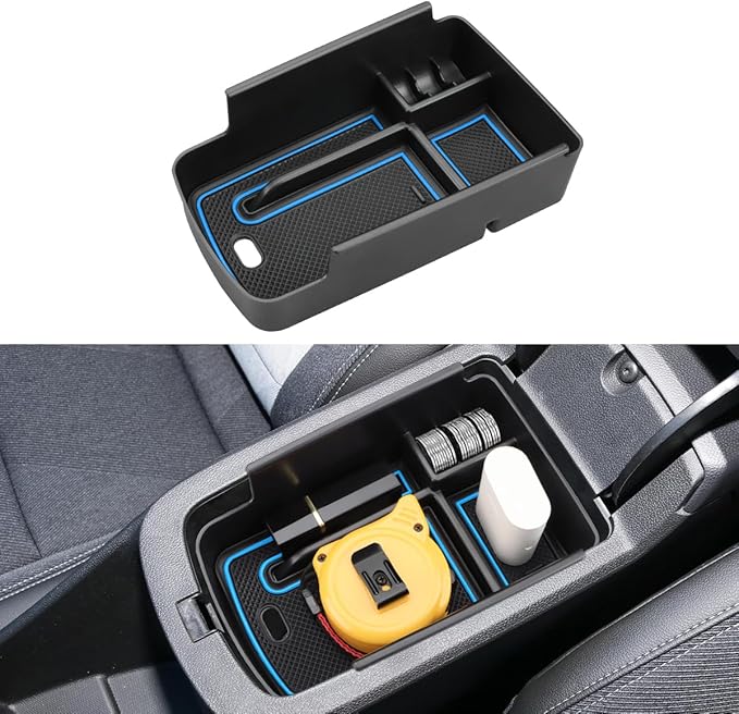 MARCHFA Center Console Organizer Tray Compatible for 2024 2025 2026 Buick Envista Accessories Armrest Storage Box Tray Organizer Middle Console Insert Holder (Blue)