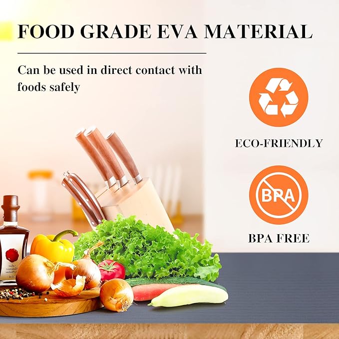 Mcrbeay Shelf Liners for Kitchen Cabinets, Refrigerator Liners Non Adhesive 17.5 Inch x 20Ft, Non-Slip Kitchen Drawer Liners, Waterproof Durable Cabinet Liners for Shelves, Fridge, Pantry, Dark Gray