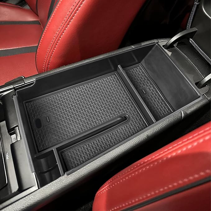 HGWEI Center Console Organizer Compatible with 2021 2022 2023 2024 2025 2026 Kia K5 DL3 GT Line Interior Accessories, ABS Insert Tray Armrest Storage Box, Black