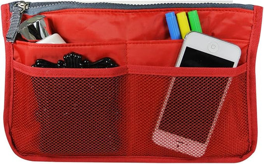 Wrapables® Unisex Bag Insert Organizer, Travel Bag Organizer - Red