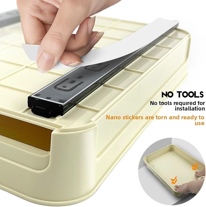 AUNMAS Pull Out Cabinet Organizer, No Drill Slide Out Drawer with Quiet Three Section Guiding Rail, for Kitchen Pantry Bathroom Under Sink Storage Tray