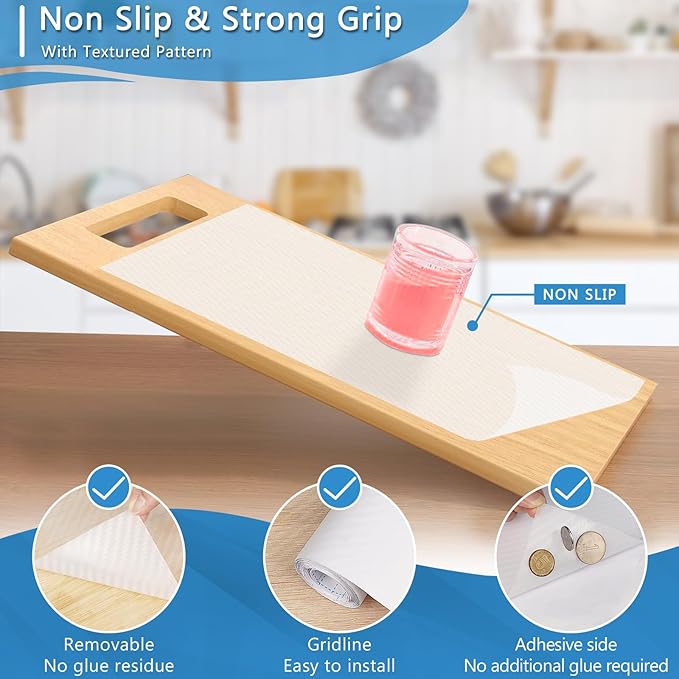 Self-Adhesive Shelf Liner Kitchen Liner, Waterproof Backed Paper Easy Peel and Stick Contact Liner Without Residue for Decor Your Desk Surface, Kitchen Countertops (Clear, 35.4 x 118.1 inches)