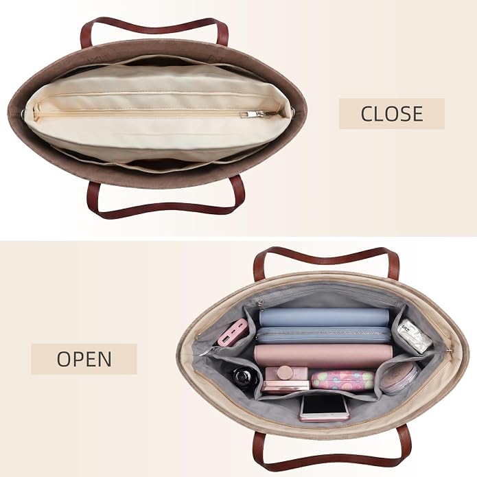 VANCORE Purse Organizer Insert for Handbags,Tote Bag Organizer Insert with Zipper Bag,Premium Handbag Organizer Inside Liner for Women