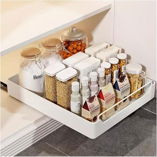 Kitchen Organizer Pull Out Drawers* Pull-Out Kitchen Storage Drawer,Pull-out Kitchen CupboardTelescopic Drawer Pull Out Drawer Kitchen Expandable Pull Out Drawers Pull Out Cupboard Organizer No Drilli