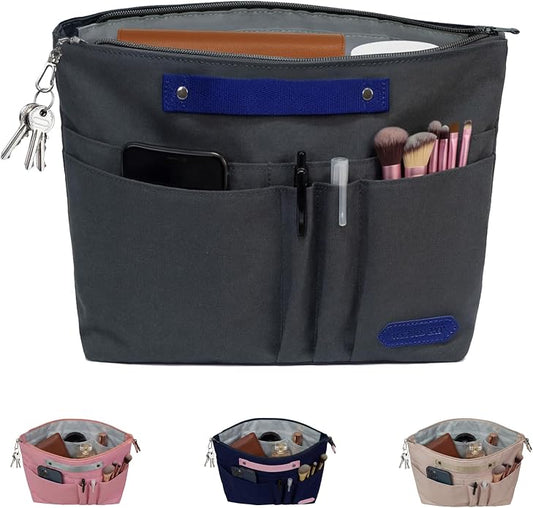 VANCORE Purse Organizer Insert for Handbags,Tote Bag Organizer Insert with Zipper Bag,Premium Handbag Organizer Inside Liner for Women