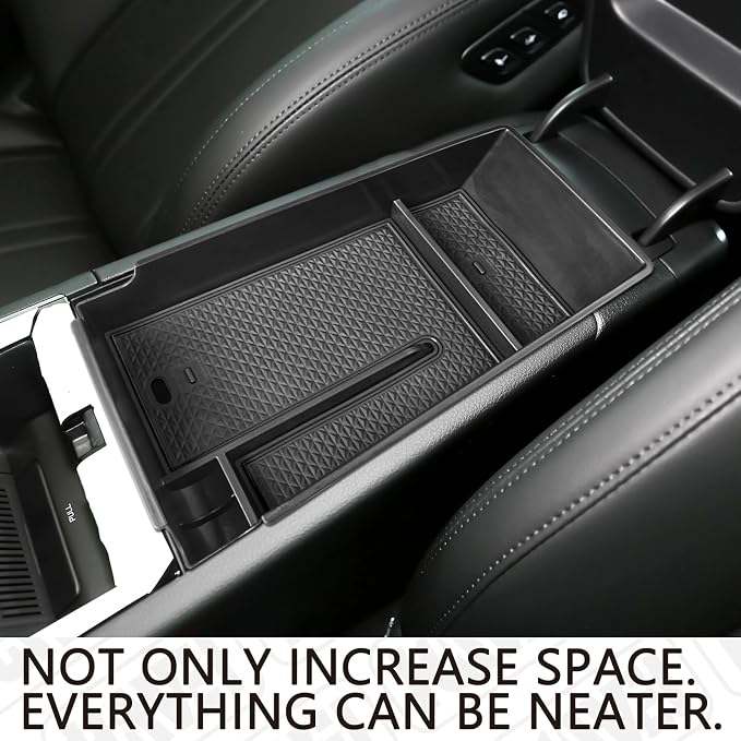 HGWEI Center Console Organizer Compatible with 2021 2022 2023 2024 2025 2026 Kia K5 DL3 GT Line Interior Accessories, ABS Insert Tray Armrest Storage Box, Black