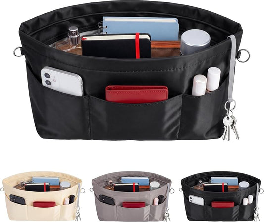 VANCORE Purse Organizer Insert for Handbags,Tote Bag Organizer Insert with Zipper Bag,Premium Handbag Organizer Inside Liner for Women