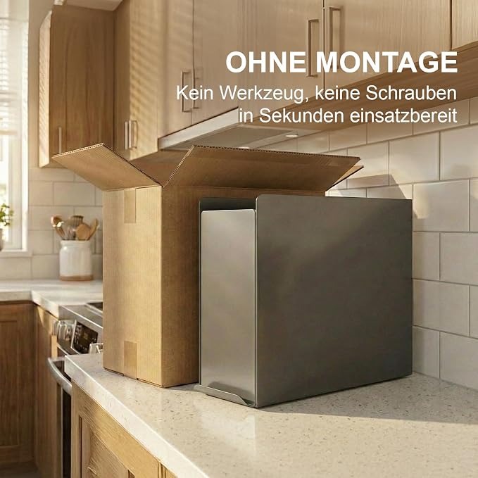 2 Tier No Assembly Pull Out Spice Rack Countertop, Sliding Drawer for Tall Bottles, with Magnetic Panels with Paper Towel Holder and 4 Hooks (Dark Grey, 2-Tier Dark Grey with Accessories)
