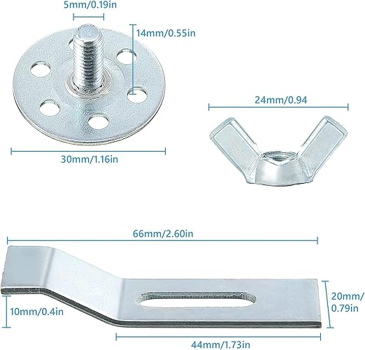 Enhon Undermount Sink Clips Kit 24 Pack, Sink Mounting Brackets, Heavy Duty Installation Hardware Fasteners for Kitchen Bathroom Countertop Vanity Sinks