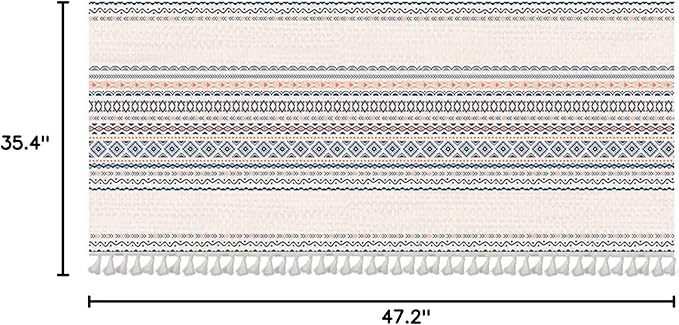 Kitchen Curtain Under The Sink Privacy Dust Proof Cabinet Curtains Short Curtains for Kitchen Waredore Laundry Room Blue, 47.2" W x 35.4" L (Pack of 1)