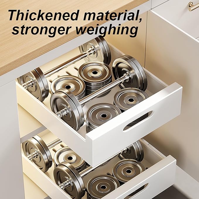 Slide Out Drawer Storage Shelves For Cupboard Cabinet,Extendable Sliding Drawer,No Need Drill and Nailing,for Pantry and Bathroom Vanity,with Adhesive Nano Film. ( Color : White , Size : 25*43*7cm )