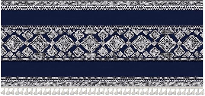 Kitchen Curtain Under The Sink Privacy Dust Proof Cabinet Curtains Short Curtains for Kitchen Waredore Laundry Room Navy Blue, 35.4" W x 31.5" L (Pack of 1)