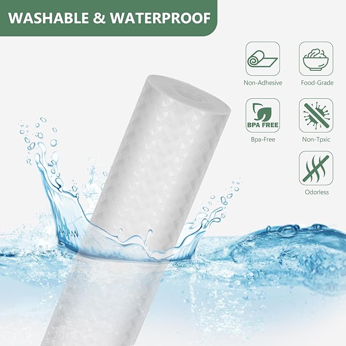 Shelf Liners, Non-Adhesive Drawer Liner, Waterproof & Oil-Proof Kitchen Cabinet Cupboard Liner Plastic EVA Material BPA Free Fridge Liner Mats Paper Protector for Shelves (Clear/24in x 240in)