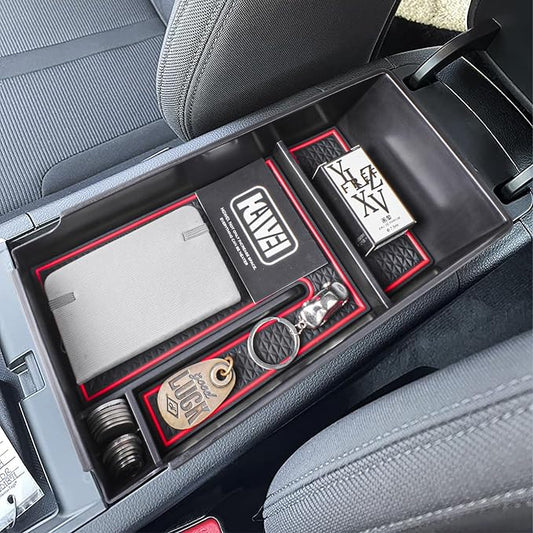 HGWEI Center Console Organizer Compatible with 2021 2022 2023 2024 2025 2026 Kia K5 DL3 GT Line Interior Accessories, ABS Insert Tray Armrest Storage Box, Red