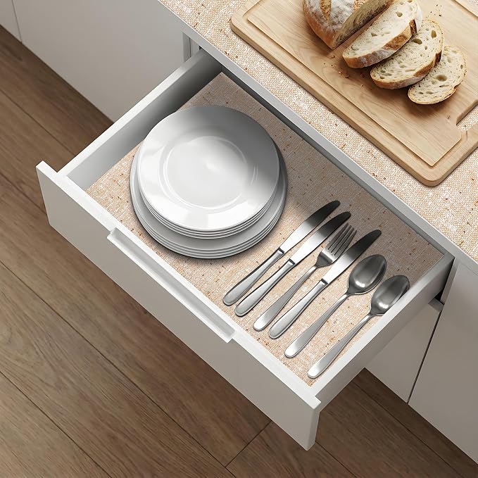 10Rolls*20'' X 72'' Shelf Liners Drawer Liner for Kitchen Cabinet Non Adhesive, Strong Grip Anti Slip Cabinet Liners for Shelves, Oil-Proof Waterproof Cupboard Liner