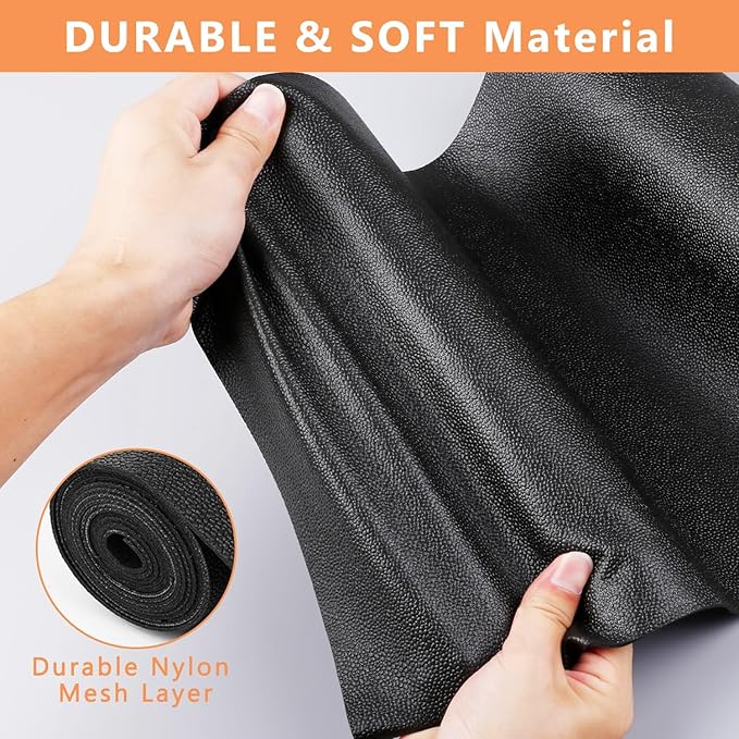 WochiTV Shelf Liner for Cabinets, Drawer Non Adhesive Non Slip Foam Mat for Kitchen, Pantry, Bathroom, Cupboard, Garage, Closet, Shelves, Drawer, Tool Box, Black 17.5 x 354 inches