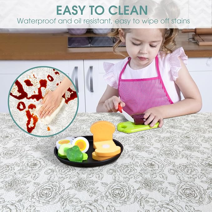 Drawer and Shelf Liner, Non-Slip Kitchen Cabinet Liners Non-Adhesive Thick Strong Grip Waterproof Washable Mats Protect Dresser Shelves Cupboard Bathroom Cabinets, Rose, 18 in X 30 FT