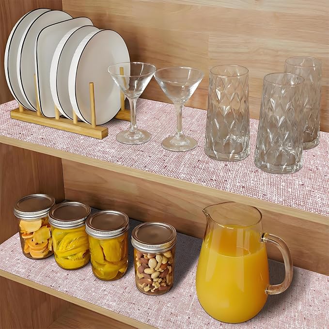 10Rolls*17.7'' X 96'' Shelf Liners Drawer Liner for Kitchen Cabinet Non Adhesive, Strong Grip Anti Slip Cabinet Liners for Shelves, Oil-Proof Waterproof Cupboard Liner
