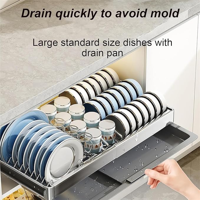 Pull out Cabinet Organizer,Under Sink Organizer, Pull out drawers for cupboards,Kitchen Storage,No Need Drill and Nailing,for Kitchen, Living Room, Home.(White,59.5 * 42 * 9cm)