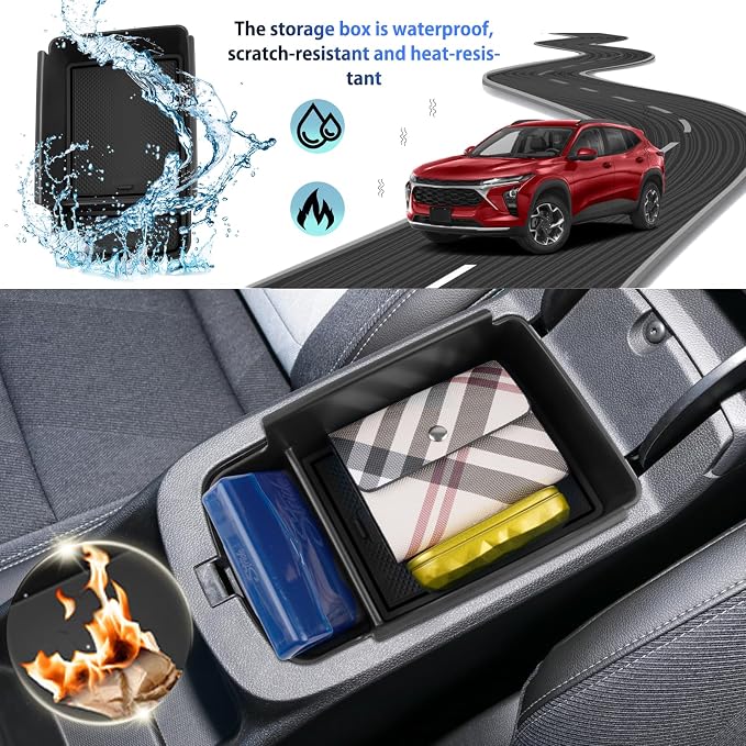 SHAOHAO 2025 2026 Chevy Trax Center Console Organizer Tray Compatible with 2024 2025 2026 Chevy Trax Accessories (LS/1RS/LT/2RS/ACTIV) Armrest Storage Box Organizer 2024 2025 2026 Trax Insert Tray