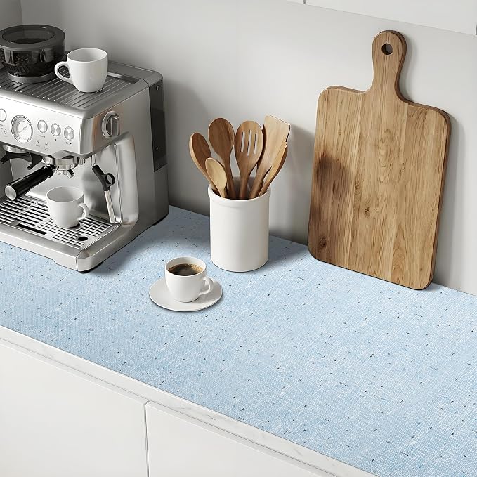 10Rolls*20'' X 72'' Blue Shelf Liner Drawer Liner for Kitchen Cabinet Non Adhesive, Strong Grip Anti Slip Cabinet Liners for Shelves, Oil-Proof Waterproof Cupboard Liner