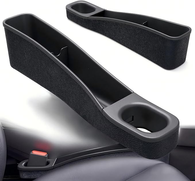 Seat Gap Filler for Tesla Model Y/3 2021 2026, 2 Pack | Standard Seats Only, Not for Performance Seats, Soft TPE, No Rattle, Tool-Free Install