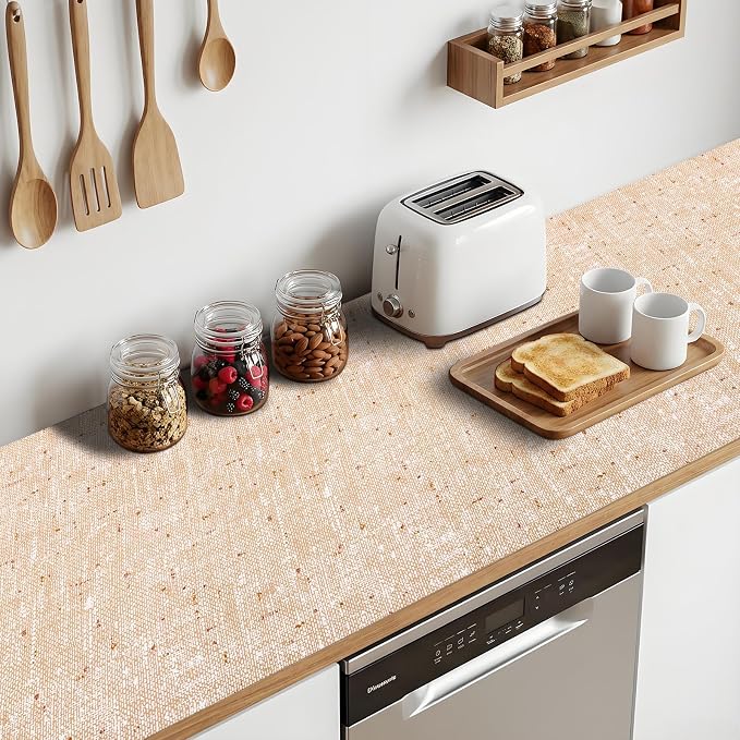 5Rolls*12'' X 120'' Shelf Liners Drawer Liner for Kitchen Cabinet Non Adhesive, Strong Grip Anti Slip Cabinet Liners for Shelves, Oil-Proof Waterproof Cupboard Liner