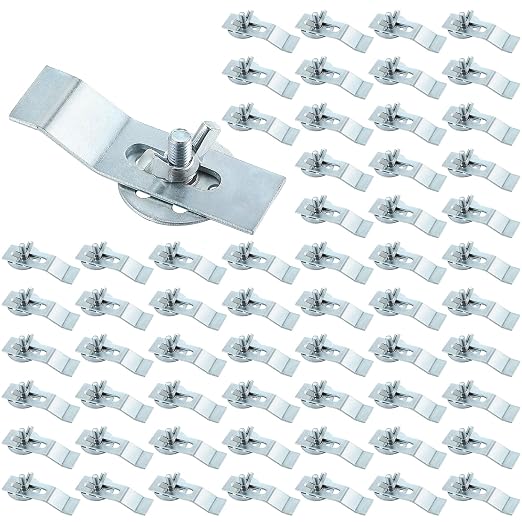 Enhon Undermount Sink Clips Kit 60 Pack, Sink Mounting Brackets, Heavy Duty Installation Hardware Fasteners for Kitchen Bathroom Countertop Vanity Sinks