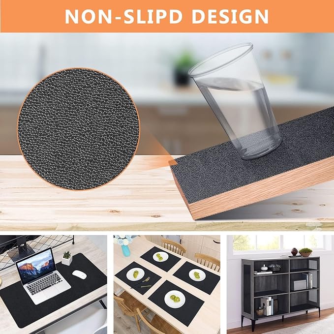 WochiTV Shelf Liner for Cabinets, Drawer 20 x 236 inches, Non Adhesive Non Slip Foam Rubber Mat for Kitchen, Pantry, Bathroom, Cupboard, Garage, Closet, Shelves, Drawer, Tool Box, Black
