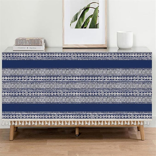 Kitchen Curtain Under The Sink Privacy Dust Proof Cabinet Curtains Short Curtains for Kitchen Waredore Laundry Room Navy Blue, 39.4" W x 35.4" L (Pack of 1)